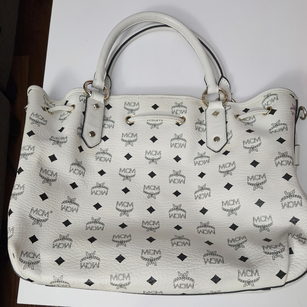 MCM White Leather Bag - Picture 6 of 16